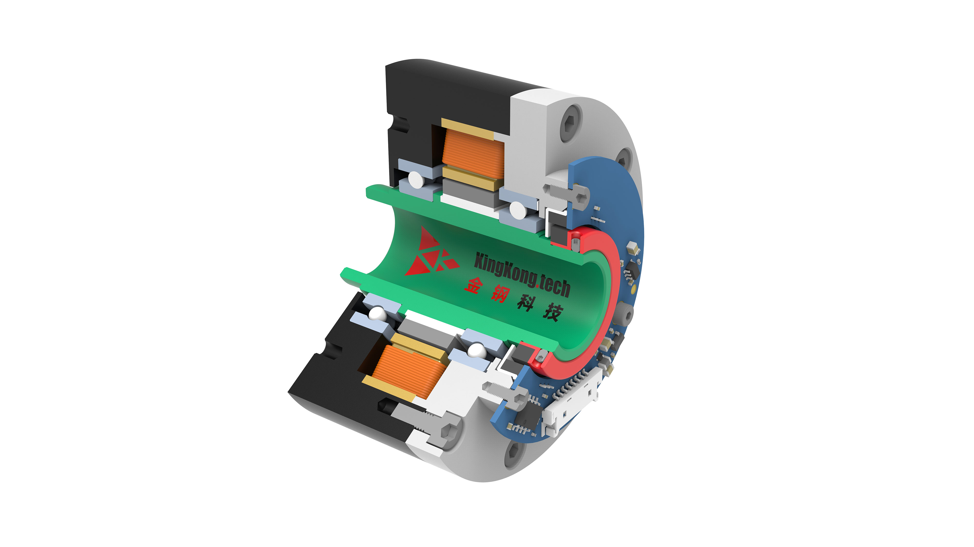 Encoder installation standard model 45° view