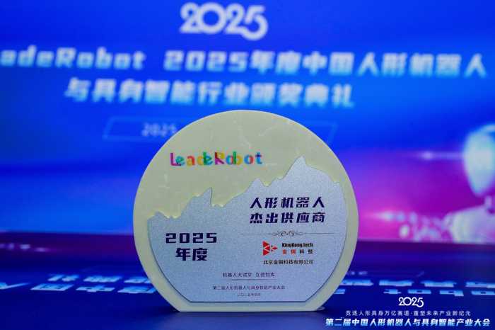 荣获LeadeRobot 2025年度人形机器人杰出供应商奖